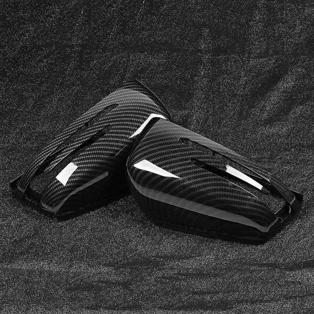 Gorgeri Rearview Mirror Carbon Fiber Texture Rearview Mirror Cover Caps for W176 Caps, 2-Piece Mercedes-Benz A-Class 2012-2017