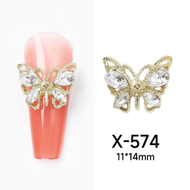 Luxury Zirconia Alloy Nail Art Hairpin & Phone Case Decor