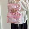 Shiny Pearl Star Makeup Bag Cute Zipper Cosmetic Organizer Women Portable Toiletry Case Female Cloth Handbag For Girls