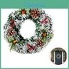 Wall Hanging Christmas Wreath Xmas Party Door Home Trees Garland Decor Ornament