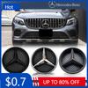 Autoaufkleber Auto Kühlergrill Emblem 3D Plakette Frontgrill Logo Für Mercedes Benz GLC X253 GLE W166 C292 GLS X166 16-19 Mattschwarz OE S
