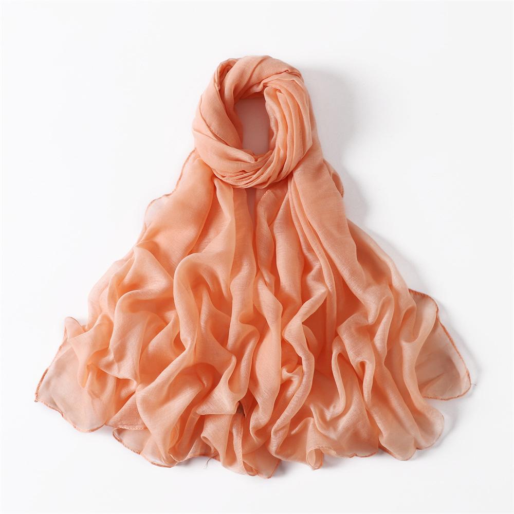 New Cotton Linen Scarf For Women Girls Students Autumn Classic Solid Color Scarves Retro Soft Foulard Viscose Female Wrap Shawls