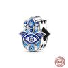 Charms Plata De Ley 925 copper Original Devil's Eye Perfume Bottle Bow Silicone Spacer Beads Women Bracelet DIY Zircon Pendants