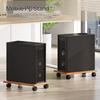 Elevate Computer Tower Stand Ventilation with 4 Caster Wheels Mobile PC Stand Under Desk Heat Dissipation PC Tower Holder