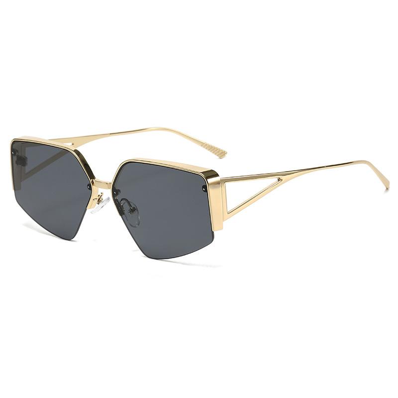 

Cool Square Glasses I: Fashionable Individual And Avant-garde Sunglasses Polygonal Metal Sunglasses 386
