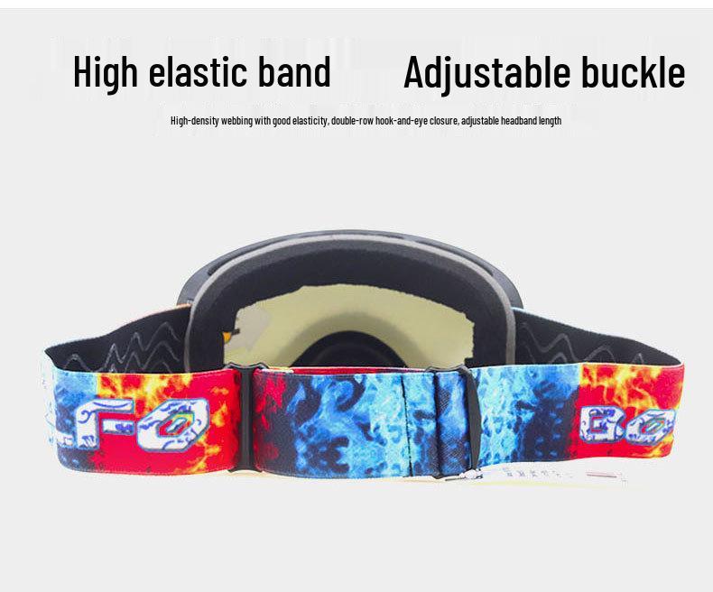 Double-Layer Anti-Fog Ski & Mountaineering Goggles for Enhanced Clarity - Suitable for Kids, Men, and Women.