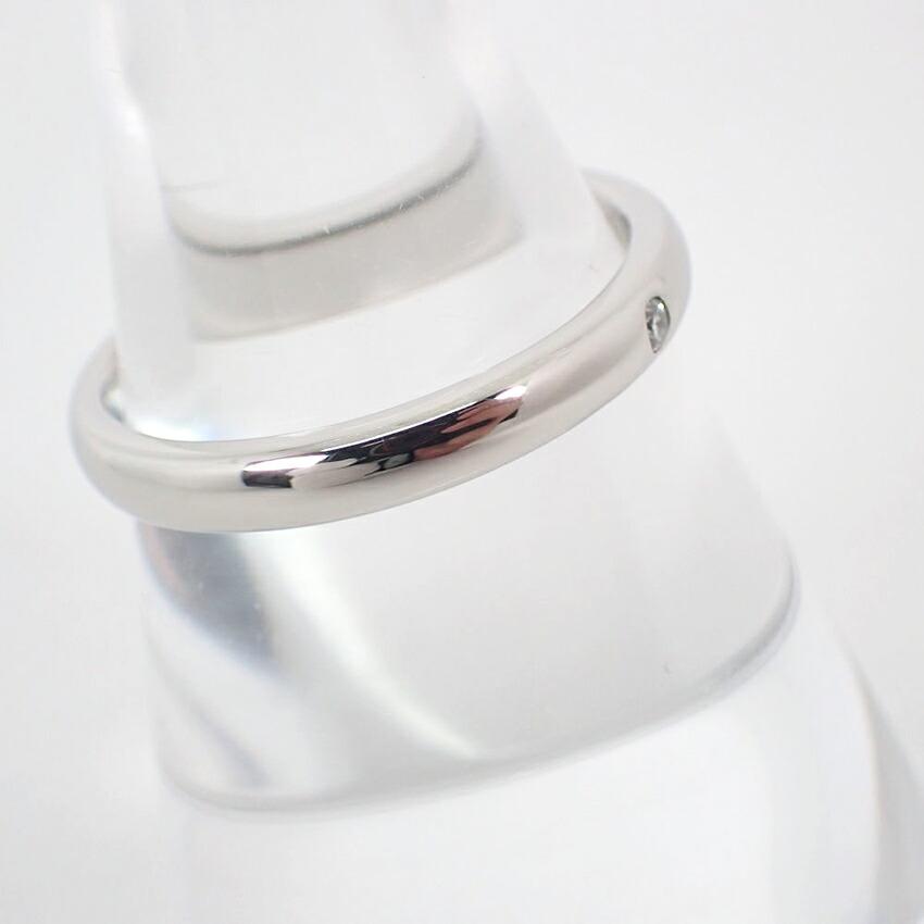 [Gebraucht] TIFFANY PT950 Stapelring Diamantring / Größe 15 / j50-12