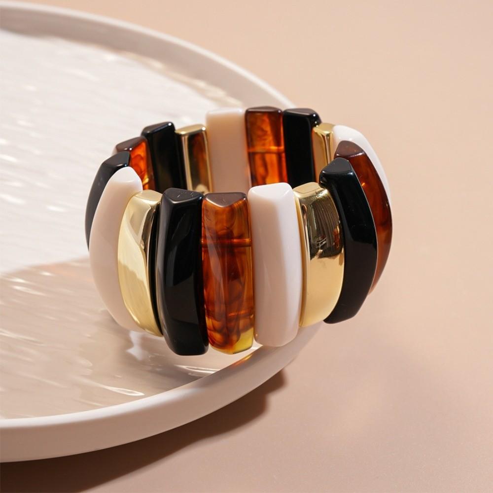 Geometric Exaggerated Bracelet Wide Retro Hand Ring Simple Wide Chunky Bangles  Summer