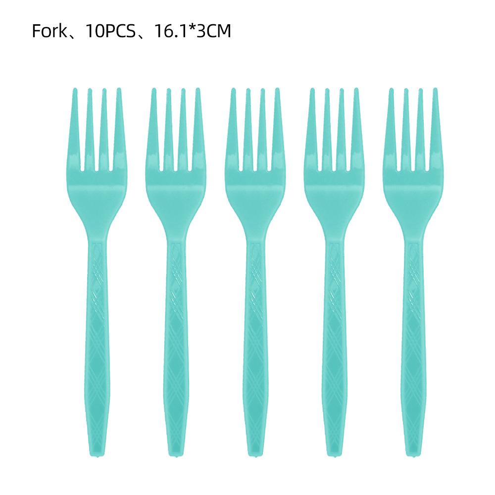Tiffany Blue Birthday Party Decorations: Paper Plates, Flags, and Napkins