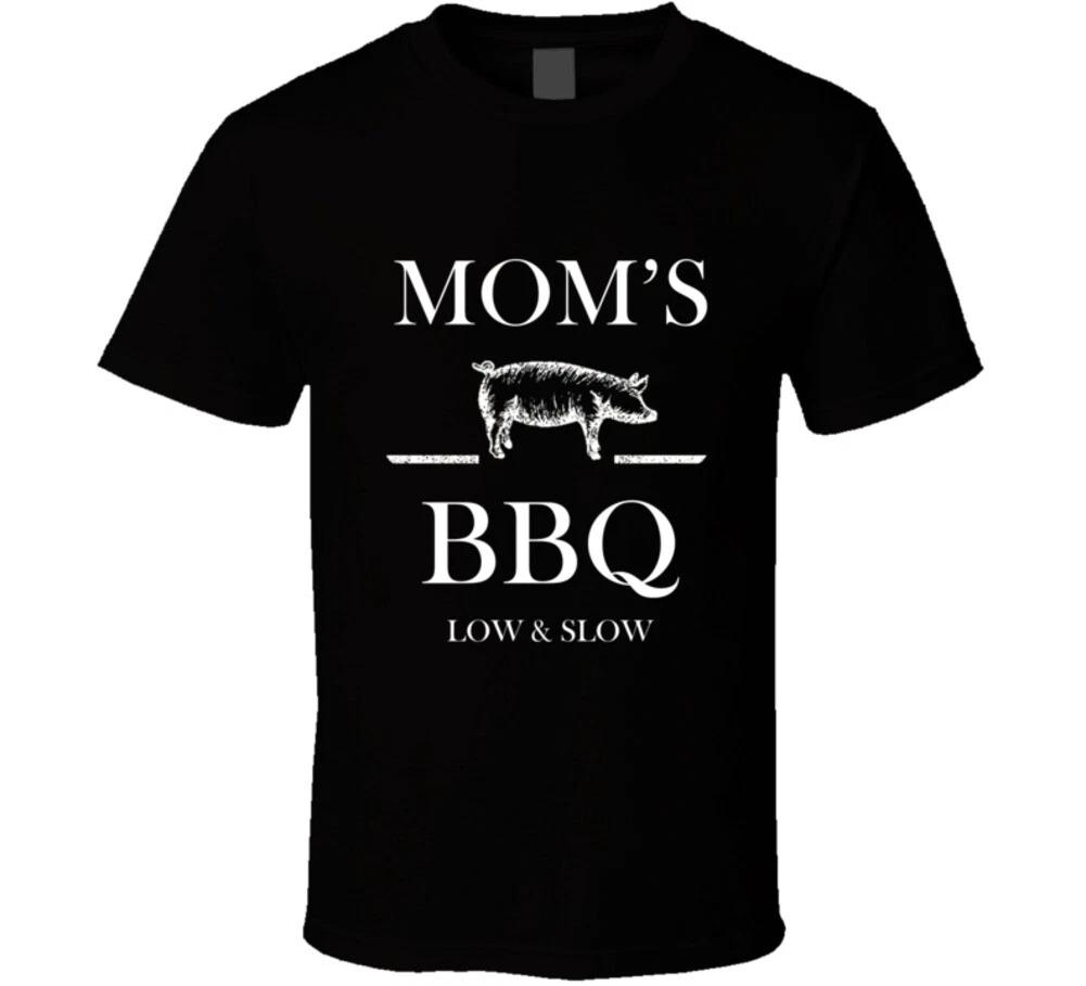 Мамин BBQ Низкий и Медленный Смешная Коптильня для Барбекю Подарок Футболка 2XL