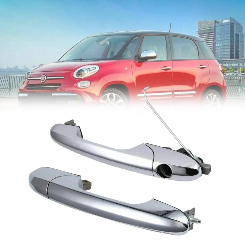 500 Offside Fiat Left Right Driver Side Chrome Outer Door Handle Car Accessories
