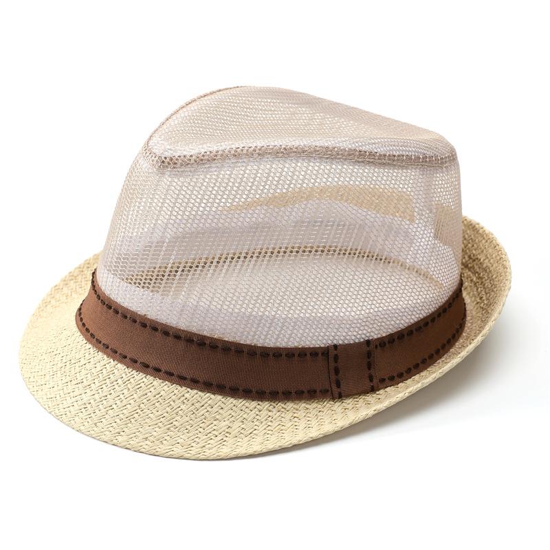 Hat Men's Summer Top Hat Sun Hat Cool Hat Casual Outdoor Mesh Summer Breathable Straw Hat