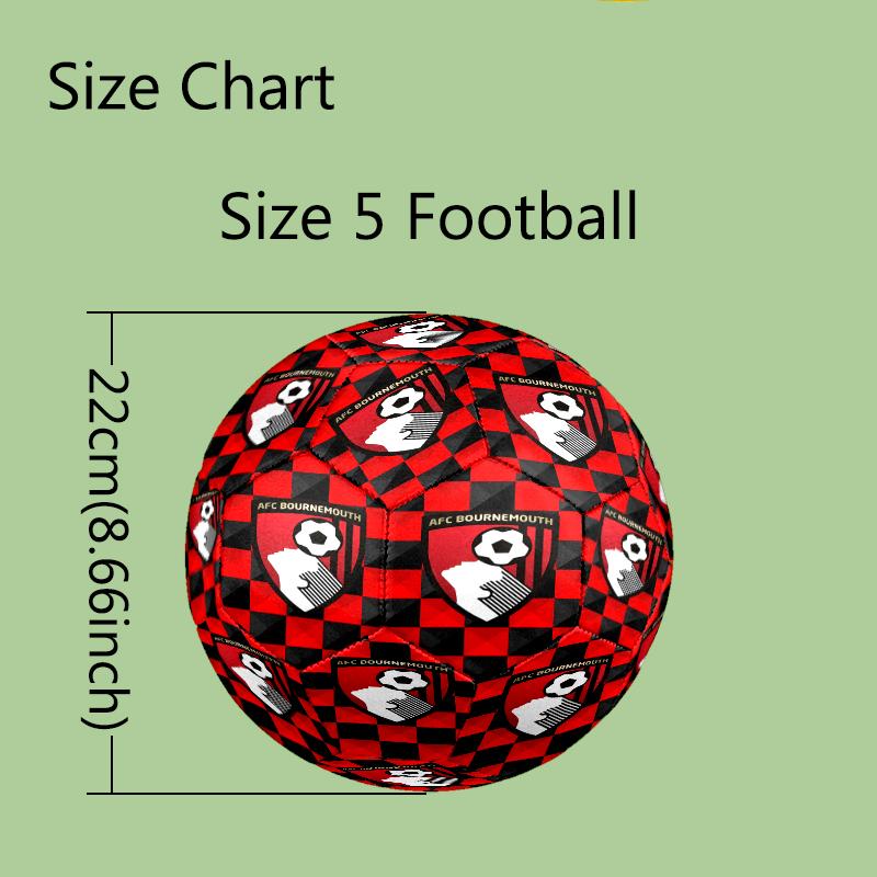 1pc AFC Bournemouth Pattern Size 5 Football, Durable Soccer Ball for Daily Training Game Play Outdoor Sports, Ideal Gift for Family