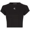 Womens/Ladies Mono Ribbed Crop T-Shirt