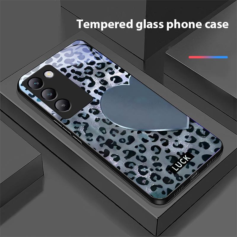 Gesprenkelte Liebe für Y72 33S 11 03 36 96 Lite 35 16 Iqoo 12 V40 SE 5G 29 40 21 30 X80 Pro Vivo Handyhülle aus gehärtetem Glas Schwarz