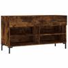 Shoe Bench Smoked Oak 102x35x55 cm Wood Based Material