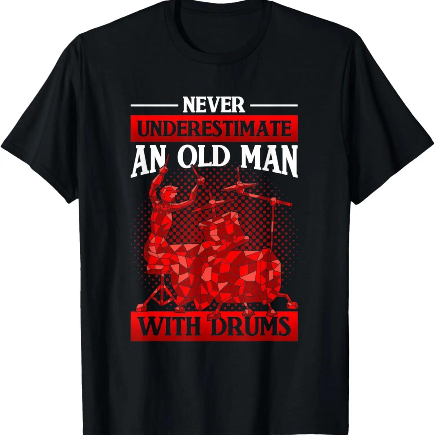 Retired Drummer Music Gift Drums T-Shirt (2) S