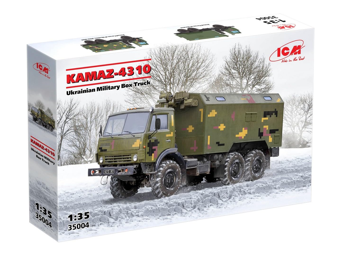 

ICM Украина Грузовик-фургон Пластиковая модель 35004 1/35 КАМАЗ-4310 (Боевая машина)