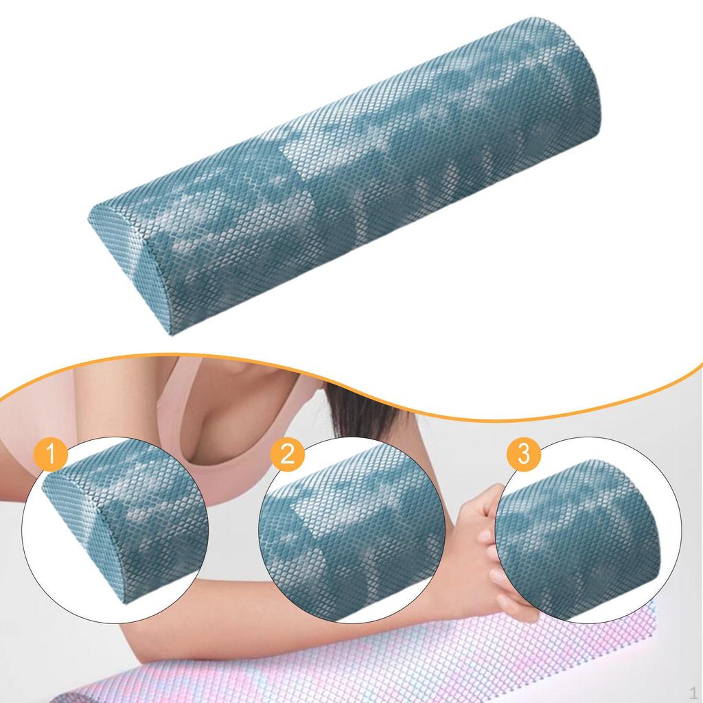EVA Foam Roller Balance Training Non-Slip Back Massage Half for Pilates Sports Fitness