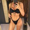 Wrinkled Crinkled Knotted Bikini Women Swimwear Female Swimsuit Two-pieces Bikini Set Brazilian Bather Bathing Suit Swim V5709
