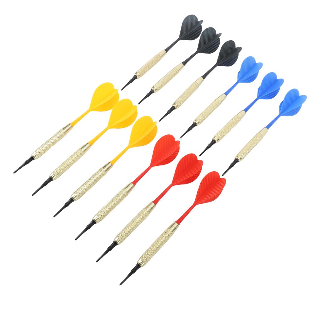 Darts Set Soft Tip Iron Shaft Anti Slip Pattern Sports Darts with Extra Tips for Electronic Plastic