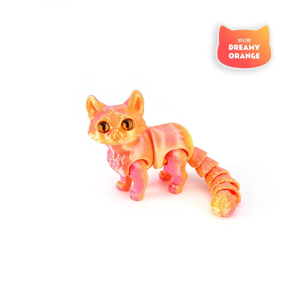 3D Printing Kitten Joint Flexible and Retractable Movable Children's Gift Toy Model Car Ornament Figure Cute Cat