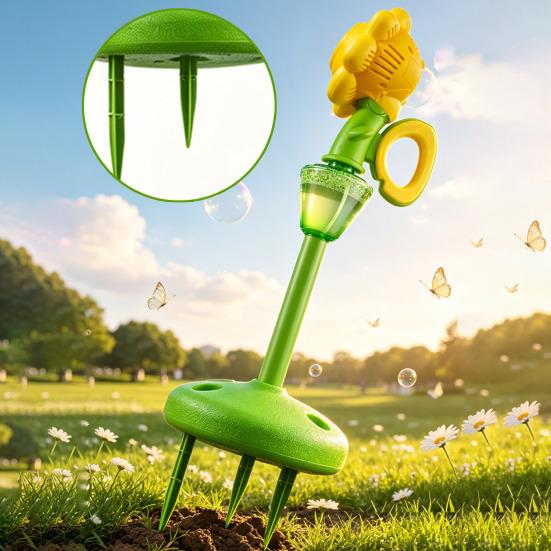 Automatic Torch Bubble Machine with LED Lights Adjustable Height Bubble Maker Rechargeable Automatic Blower for Outdoor Weddings Parties