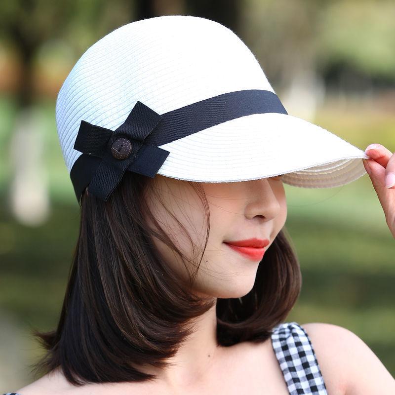New hat women's summer straw hat sunshade beach hat sun protection sun hat cap cap equestrian hat outdoor travel