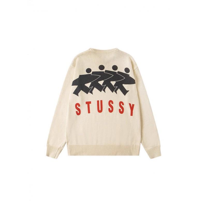 Sweter z dzianiny retro premium Unisex Oversize z okrągłym dekoltem Mieszanka wełny Pulower Codzienny