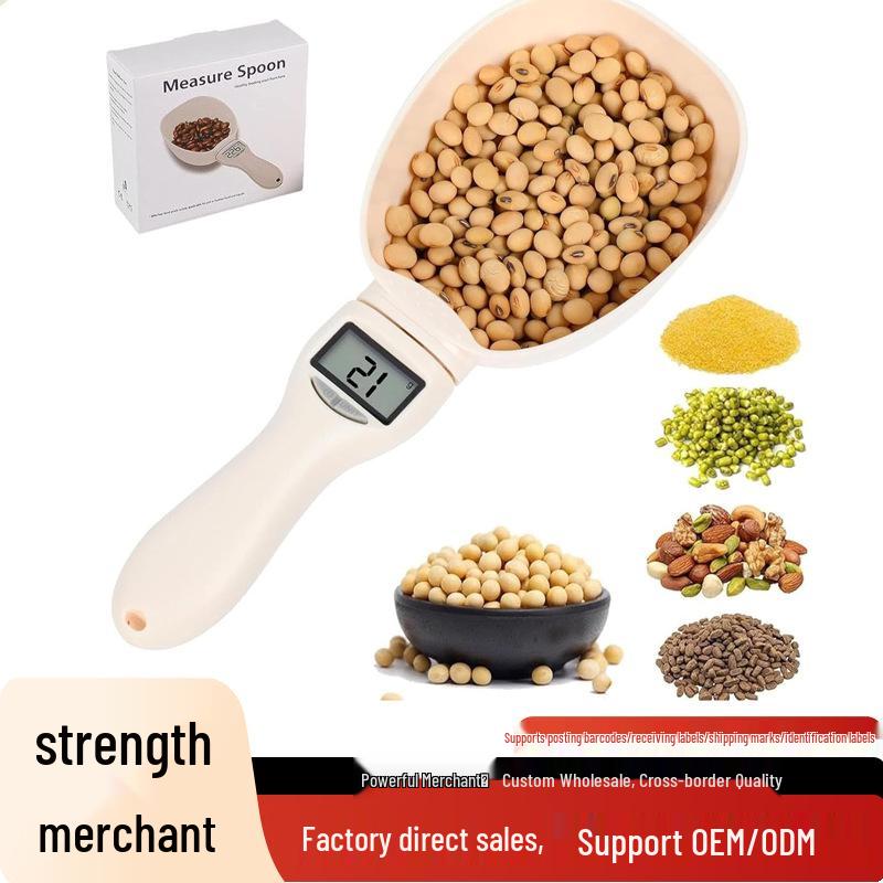 USB Rechargeable Mini Electronic Spoon Scale for Baby, Pet Food & Baking, 0.1g Precision 100g/1g