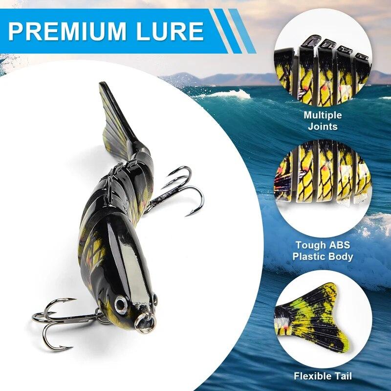 3PCS/Box Fishing Wobbler Lifelike 7 Segment Swimbait Crankbait Hard Bait Slow 10cm/15g Isca Artificial Lures Fishing Tackle
