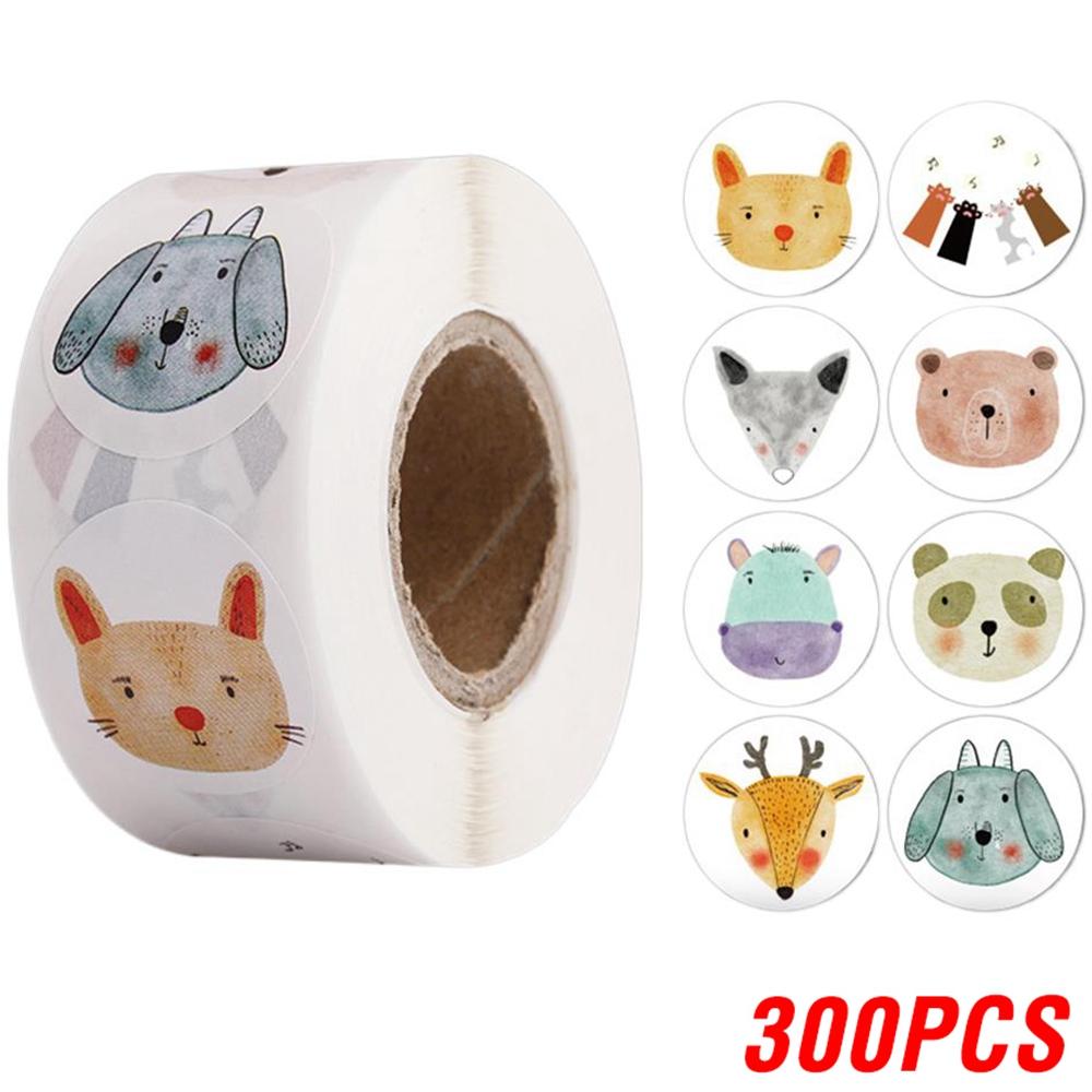 100-500pcs Cartoon Reward Sticker Children Encouragement Sealing Labels Kids Gifts Decorative Teacher Supplies Animal Sticker