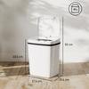 15L Infrared Sensor Trash Can with 2 Opening Modes. Fingerprint-Resistant Surface. Bathroom. White