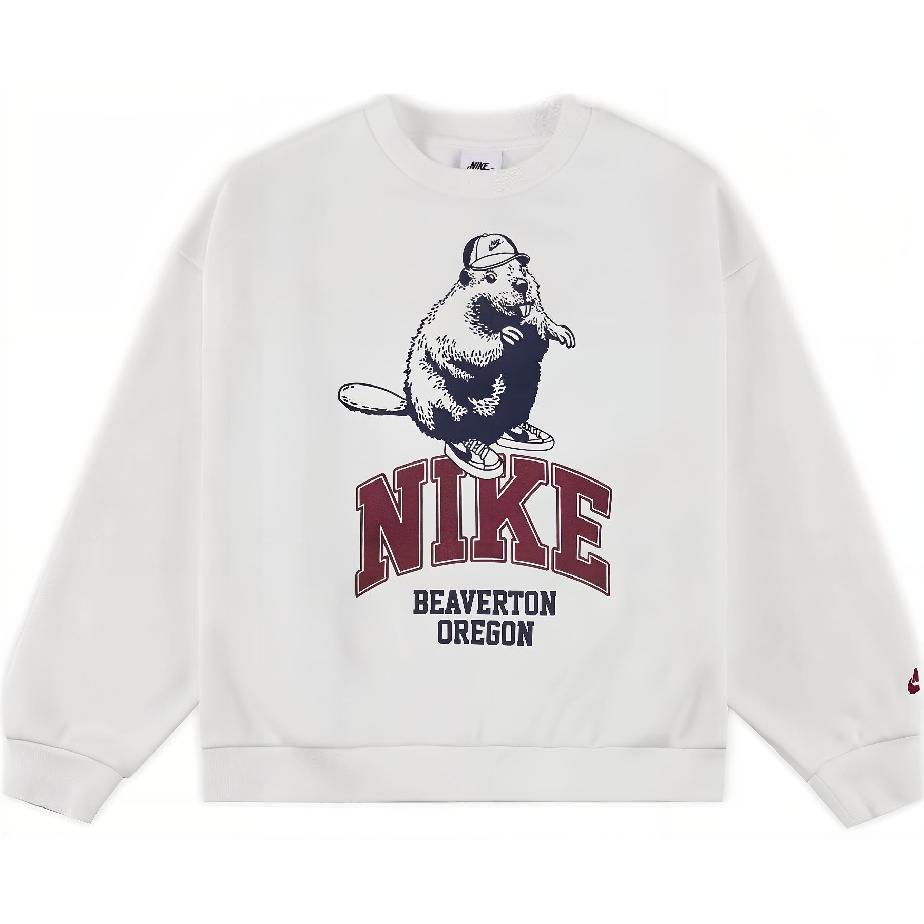 

Nike Sportswear Fleece Crewneck Casual Simple Kids Tops Sail-White HV1746133 M