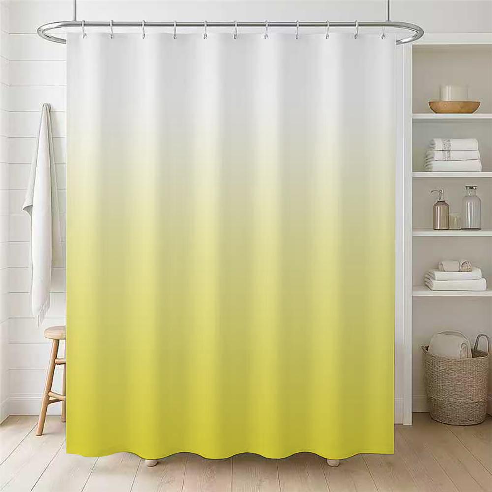 

1/4 Градиент Геометрия шторы для душа, Украшение сиденья унитаза, Штора для душа с ковриком и крышкой унитаза, 12 крючков 70,8x70,8 дюйма 180*180cm