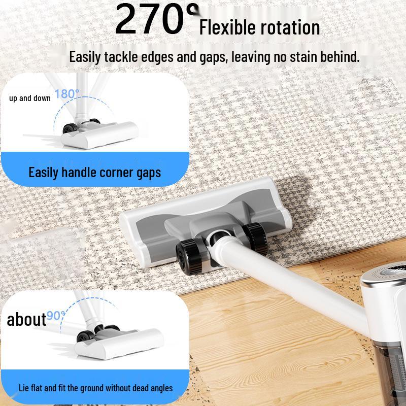 Handheld Wireless Vacuum Cleaner with Strong Suction, Mopping Function, and Wet/Dry Use – All-in-One Upright Design