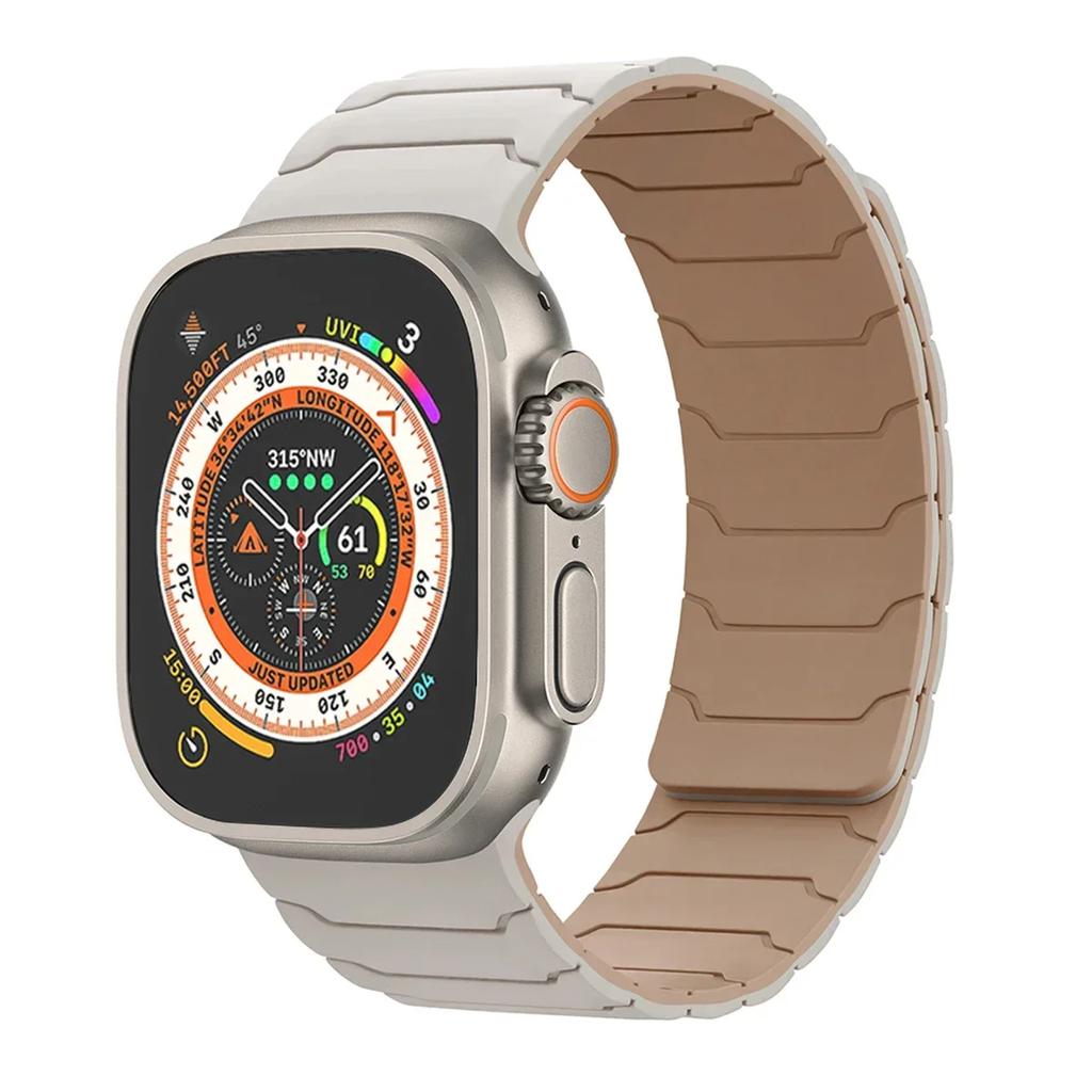Silicone Magnetic Strap for Apple Watch Band Ultra 3 49mm Series 11 46mm 9/8/7 45 41mm Sport Bracelet IWatch 6 5 4 SE3 44mm 40mm
