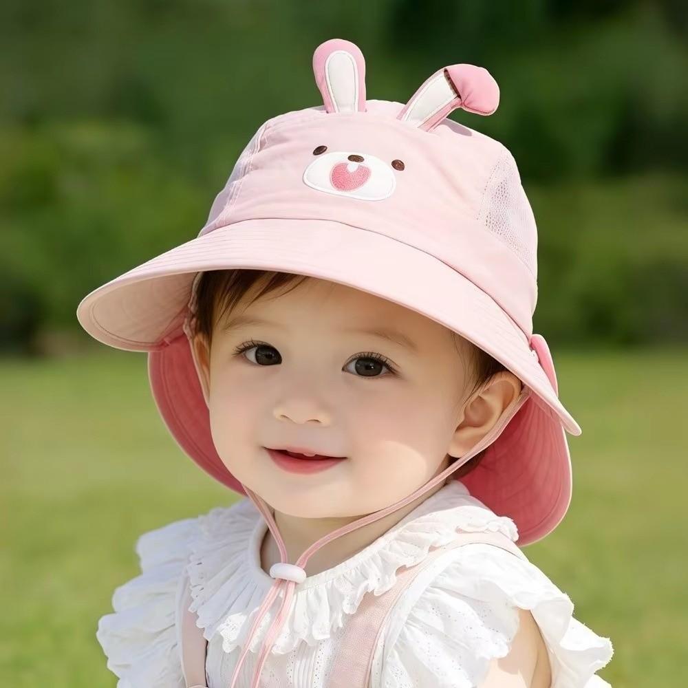 Cute Baby Bucket Hat Breathable Mesh Toddler Sun Cap Soft Kids UV Protection Cap  Autumn