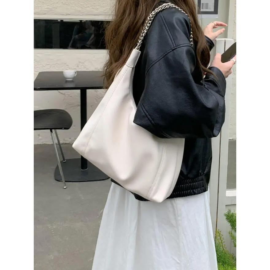 New Trend Shoulder Bags For Women Ladies Handbags Fashion Female Tote Bags Simple Commuter Soft Leather Underarm Bags