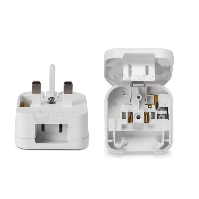 British to American Adapter Plug with Fuse - CE Certified UK to US Conversion Socket