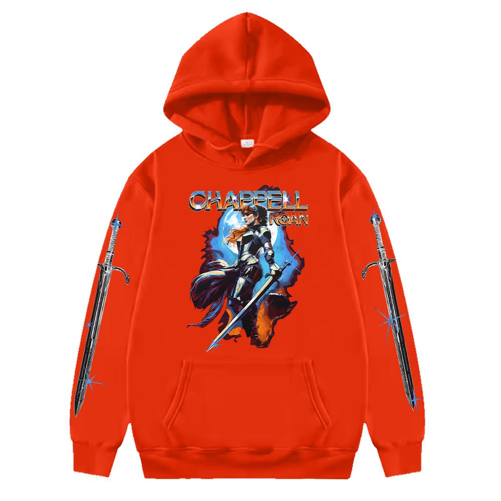 Felpe con Cappuccio Grafica Metal Rock di Chapel Roan Merchandising Caldo del Gioco di Chappell Roan Streetwear Donna Uomo Moda Harajuku Maglioni a Manica Lunga