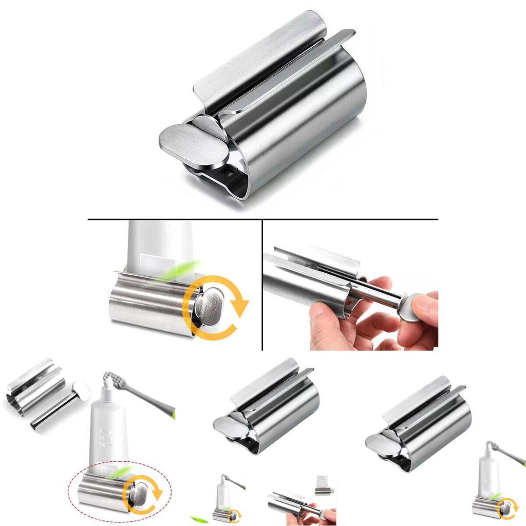 Stainless Steel Rolling Toothpaste Tube Squeezer Durable And Easy-to-use Dispenser