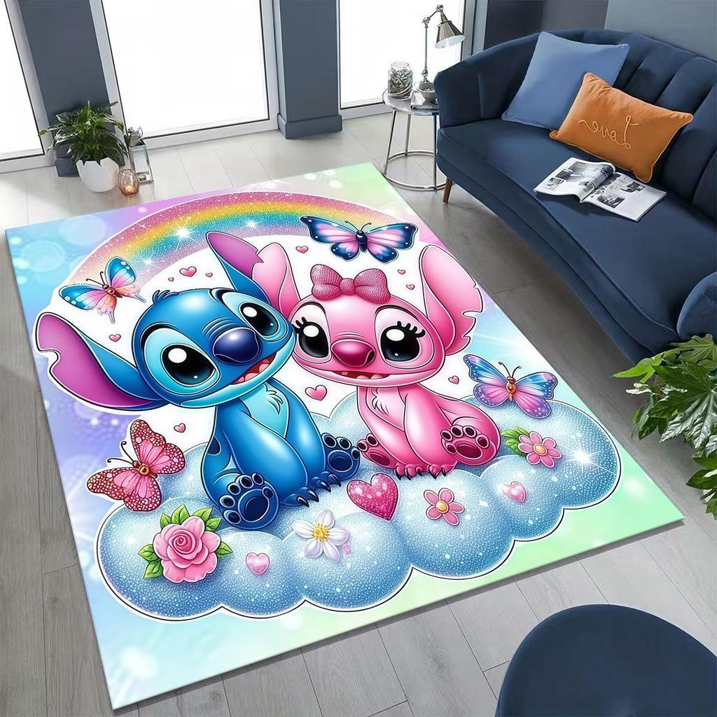 27 Style Stitch 2 Monster Cartoon  Rug for Bedroom Living Room Sofa Home Doormat Decor,Larger Kids Play Non-slip Floor Mat