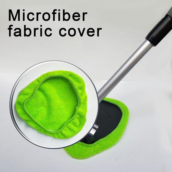 Car Cleaning Brush with Reusable Pads Extendable Handle Sprayer Brush Windshield Cleaning Tool for Car Interior Exterior Glass Cleaning