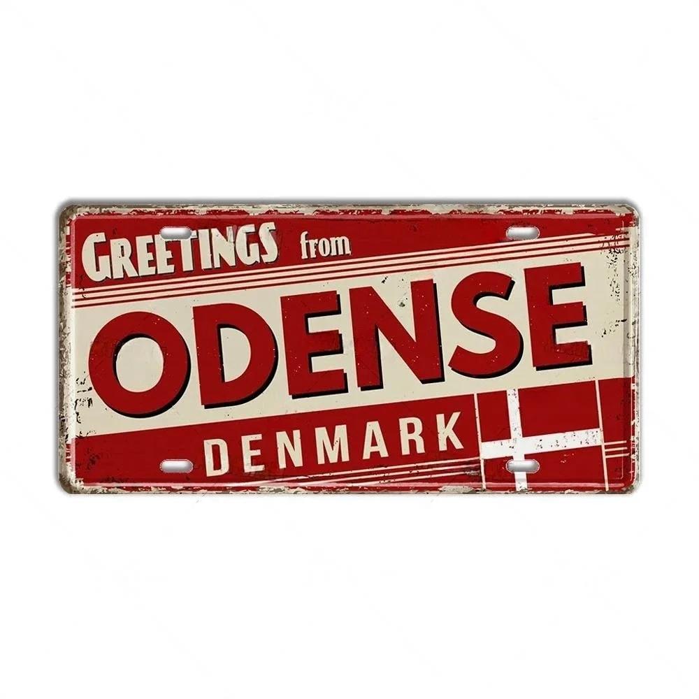 Finland Denmark Norway SWEDEN Aluminum Plate Landmark Metal Sign City State Decorative Car Plate Garage Club Bar Cafe Wall Decor