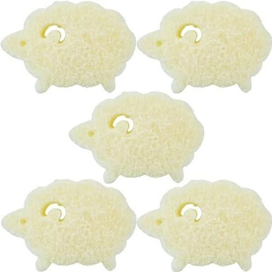 Oe Dish Sponge White 7.3cm X 11cm 3.5cm Cf Kitchen Sheep Soft Gentle Washing Set 5
