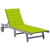 Day and Night - Day and Night Garden Lounger with Solid Gray Acacia Wood Cushion