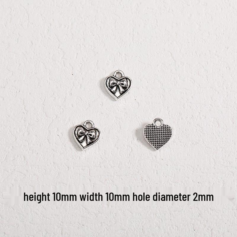 Love Heart Pendant Charm Alloy Jewelry for DIY Bracelets & Necklaces