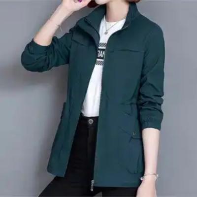 Double-layer Gary's New Korean Style Waist Slimming Windbreaker for Women In Spring and Autumn, Style and Age-reducing Jacket