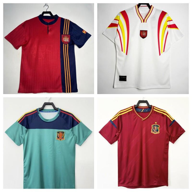 Vintage Retro National Team Soccer Jerseys Spain Mexico Germany Brazil Football Shirts